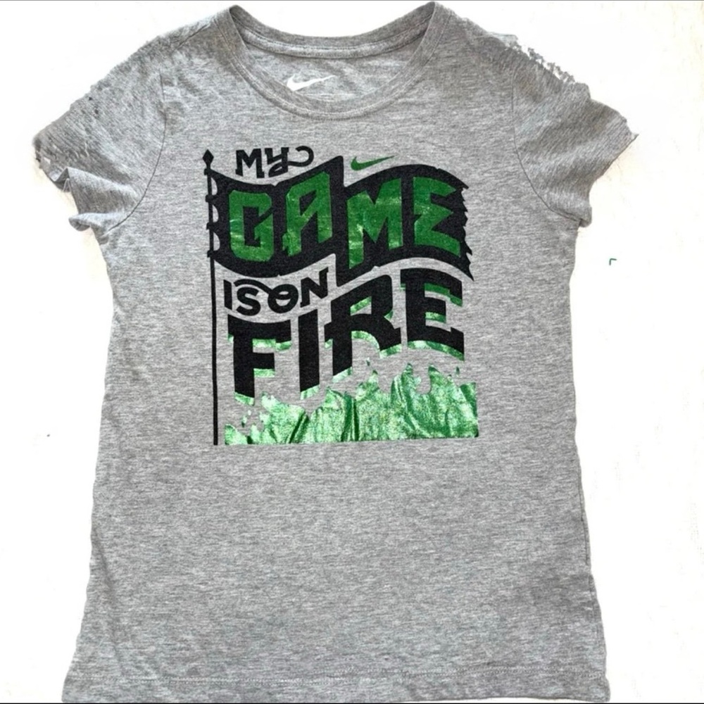 Nike Gray T-Shirt with White Logo